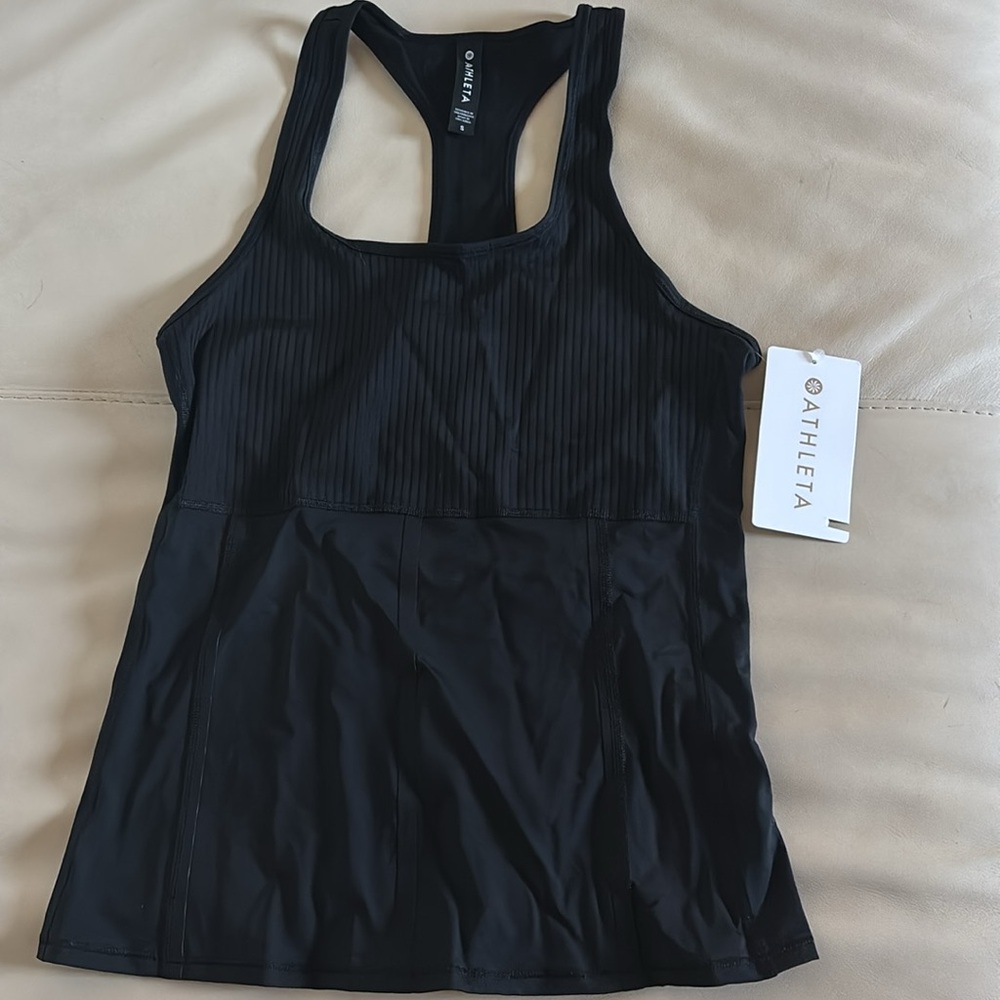 NWT Athleta Black Vitality Racerback Tank Top